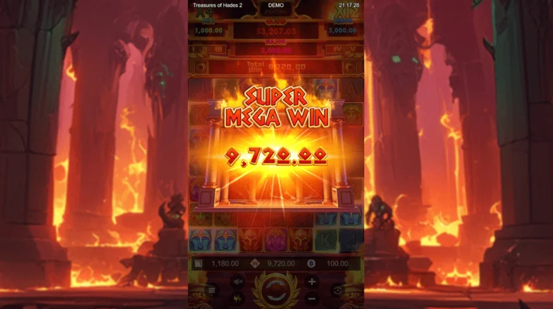 Treasures of Hades 2 — super mega vitória na rodada de Free Spins com multiplicador cumulativo